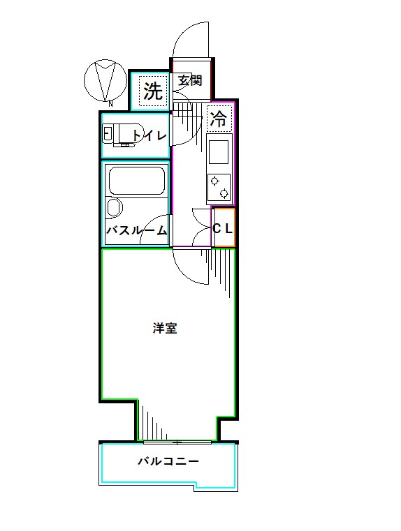 西武新宿線 野方駅 徒歩8分 8階建 築21年の間取り写真