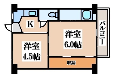 ビレッジハウス南野田の間取り写真