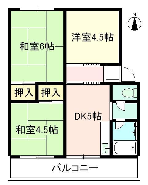 野秋ハイツの間取り