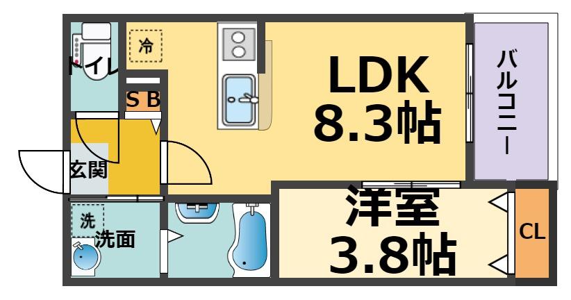 Luca春風（リュカハルカゼ）の間取り