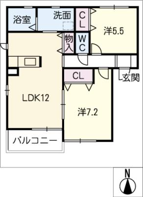 ドミールエスト　Ａの間取り