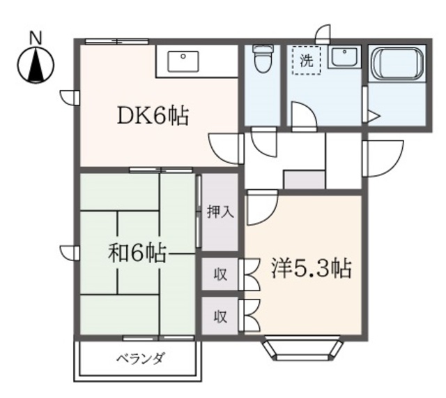 エクセレント花Ａの間取り