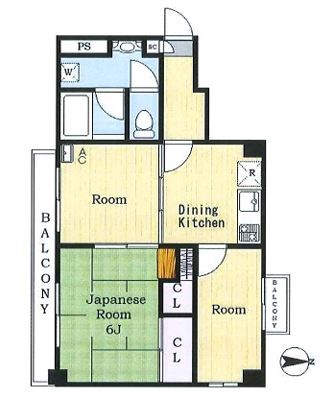 東京都江戸川区中葛西３（マンション）の賃貸物件の間取り