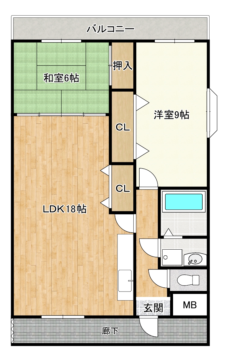 堺市堺区市之町東のマンションの間取り