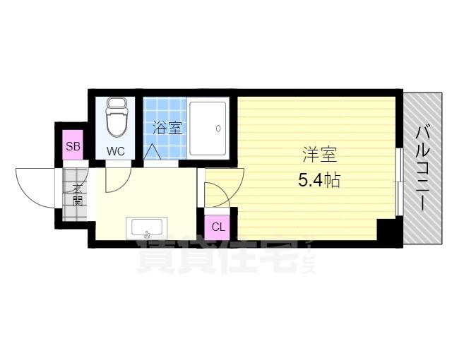 S-RESIDENCE京都竹田dormitoryの間取り