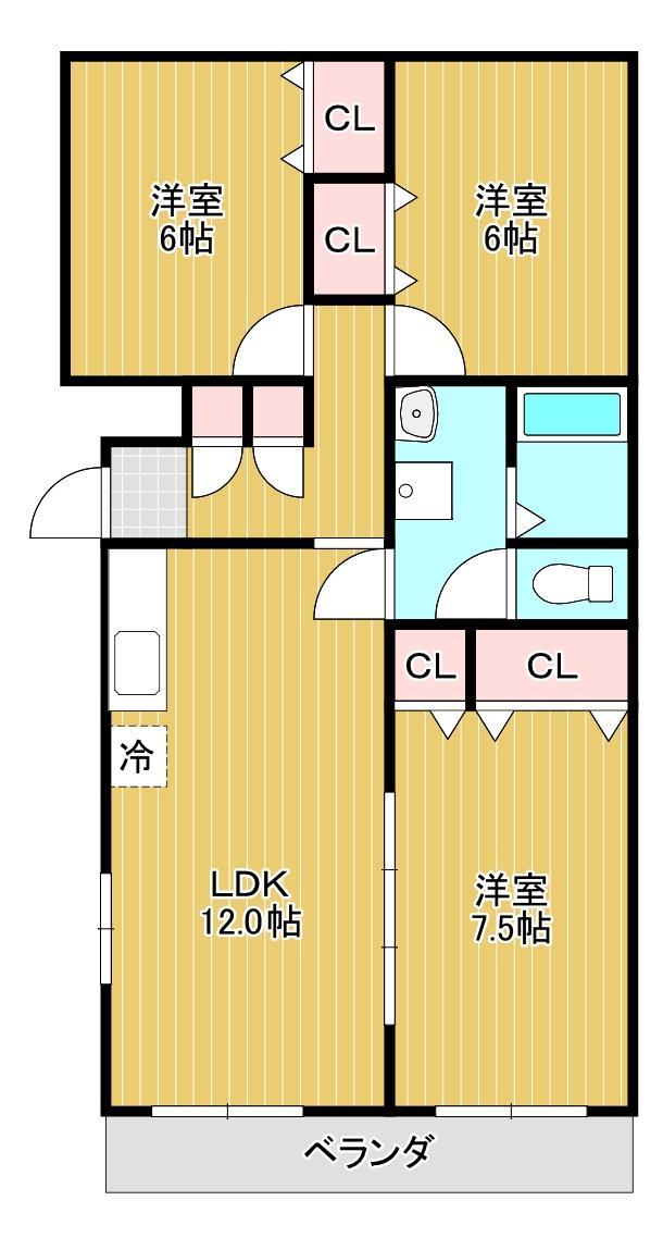 ロイヤルパレス西岐波の間取り