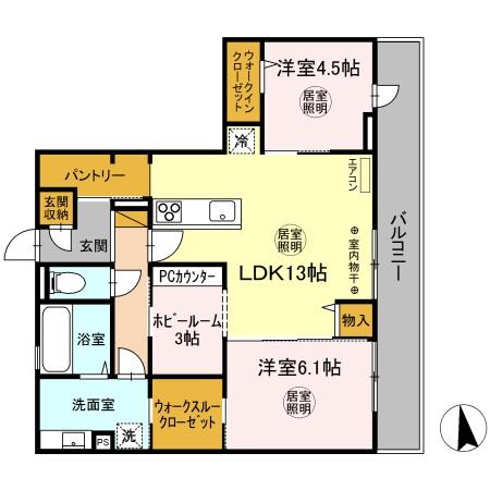 トリシア磯原の間取り