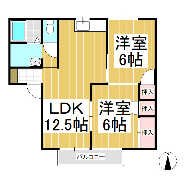 ハイツやんしゃの間取り