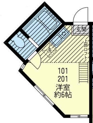 ユナイト台町モンテビアンコの間取り