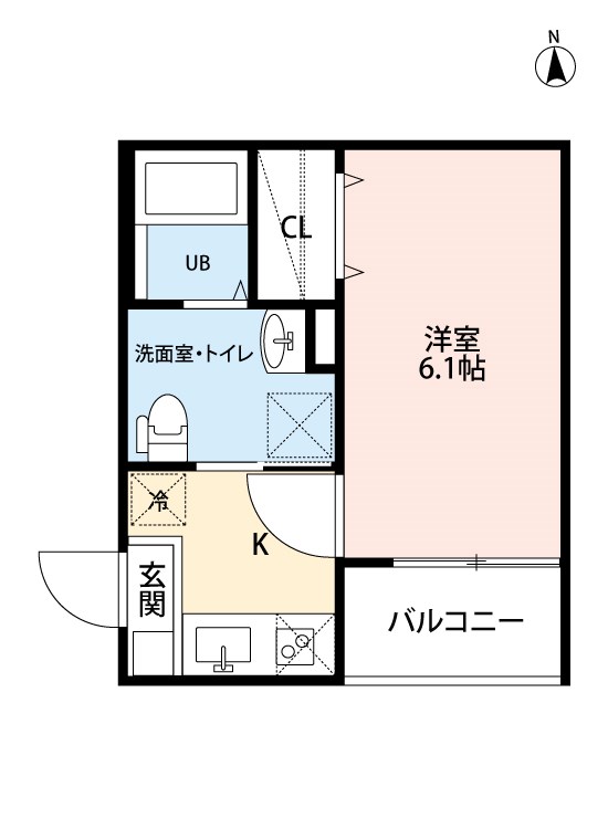 名古屋市中川区西日置町のアパートの間取り