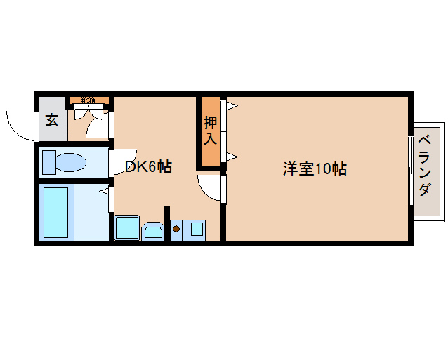 大和高田市東中のマンションの間取り