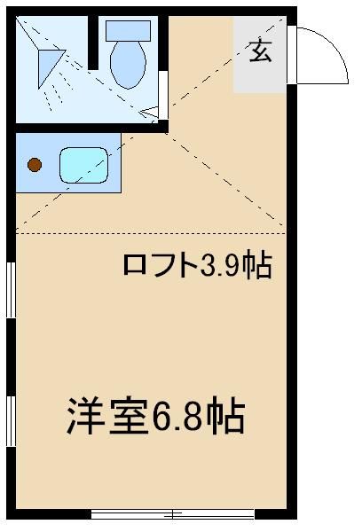 藤沢市藤沢のアパートの間取り