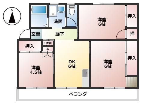 ヴィラナリー安八B棟の間取り