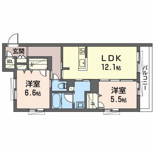 シャーメゾンソルテの間取り