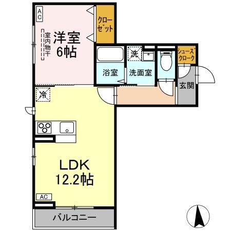 ＤーＲＯＯＭルント連坊　IIの間取り