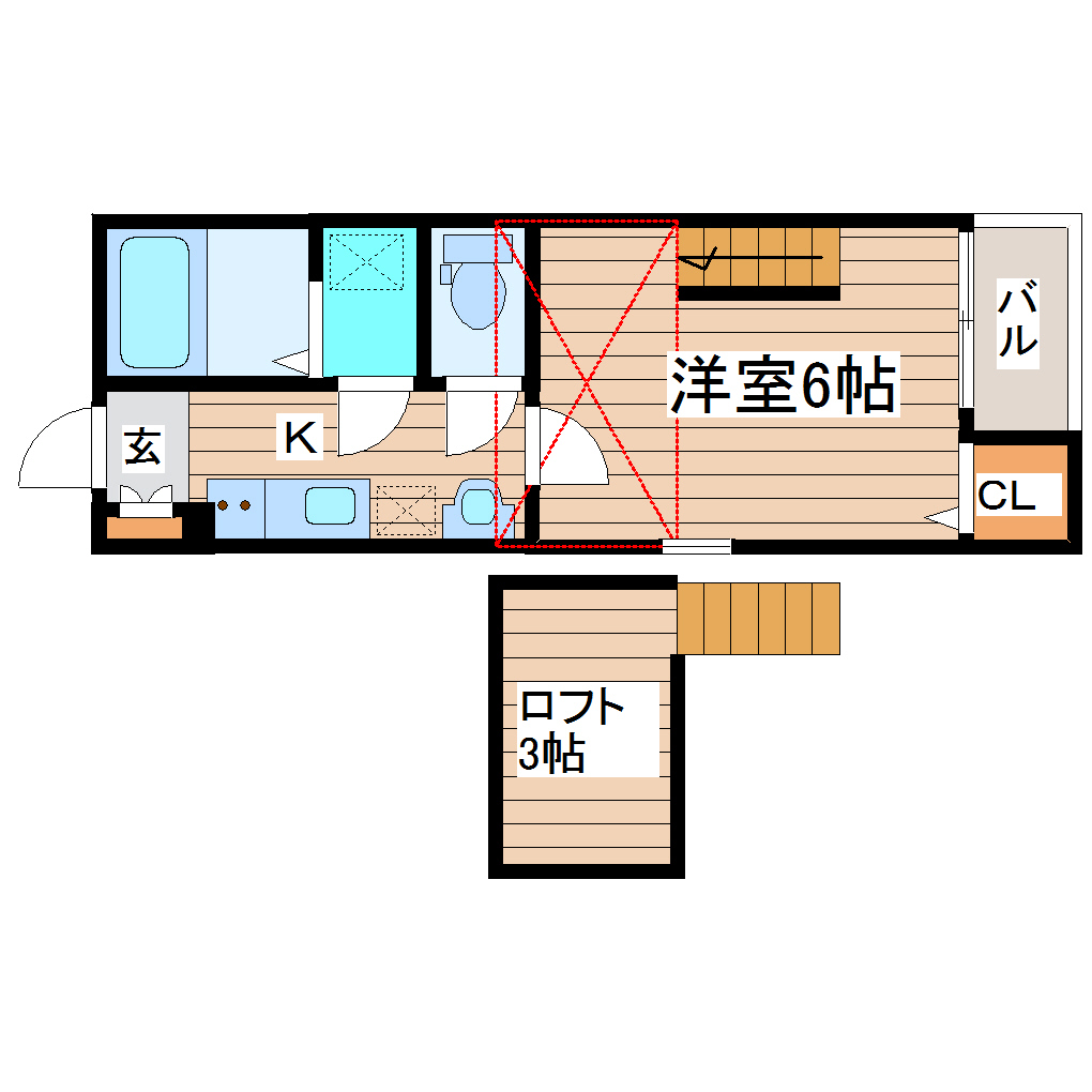 【リベルテ黒松の間取り】