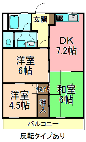 足立区入谷のマンションの間取り