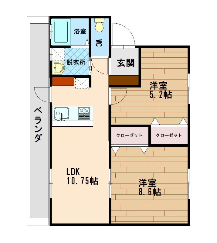 コォーリングマンションIIの間取り