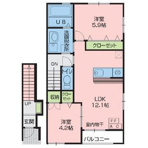 Ｅｔｅｒｎａｌｕｃｅ（エターナルーチェ）Iの間取り