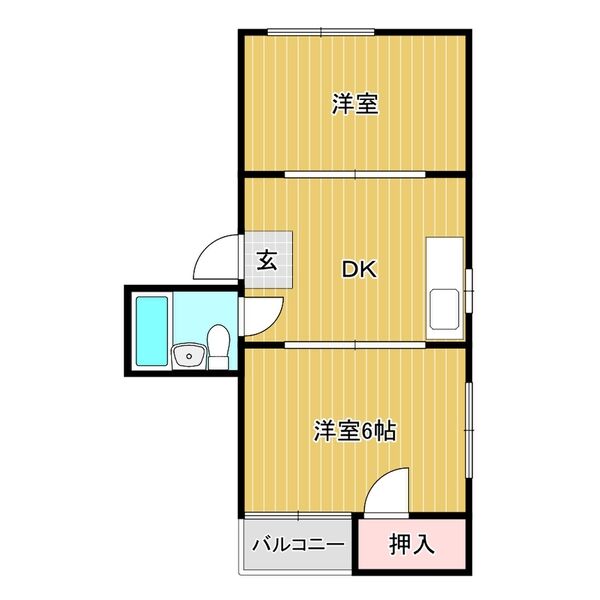 大阪市阿倍野区阪南町のマンションの間取り