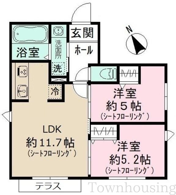 杉並区和泉のアパートの間取り