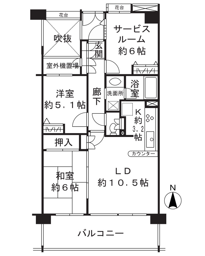 梶ヶ谷ガーデンハウスの間取り