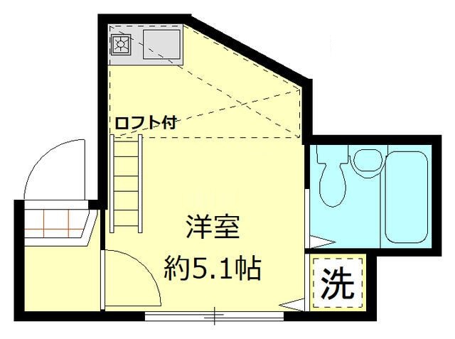 足立区千住東のアパートの間取り