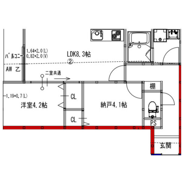 アート瑞光駅前の間取り