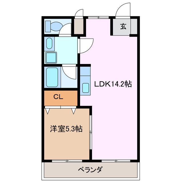 いなべ市北勢町麻生田のマンションの間取り