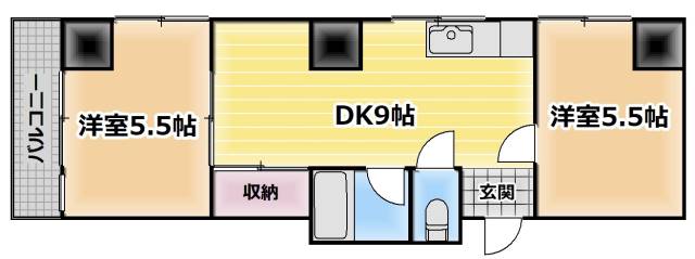 墨田区江東橋のマンションの間取り