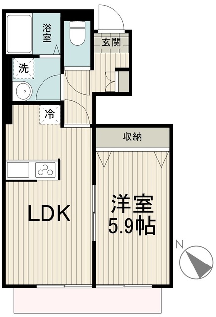 狛江市猪方のアパートの間取り