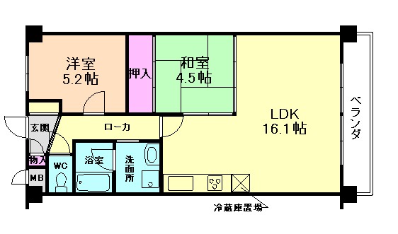 ビスタ萩原台１号館の間取り