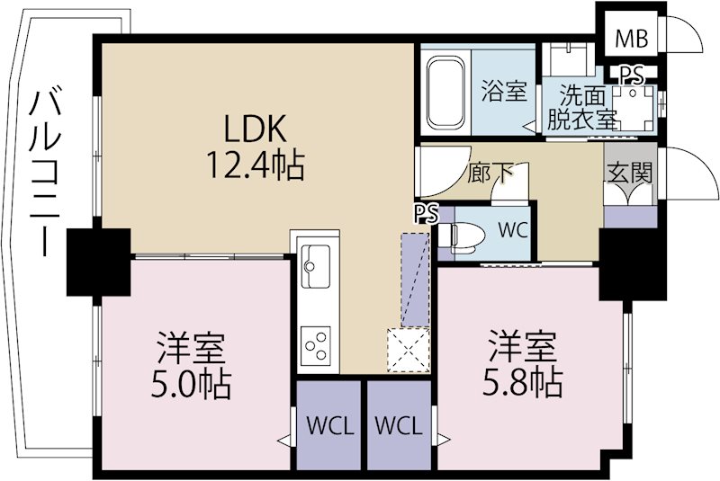 La casa戸畑（ラ・カーサ）の間取り