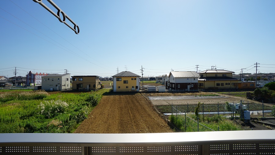 【多賀城市山王のアパートの眺望】