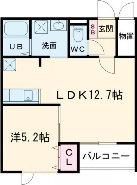 【苫小牧市大成町のアパートの間取り】