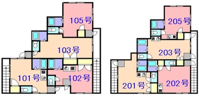 宗像市赤間のアパートの間取り