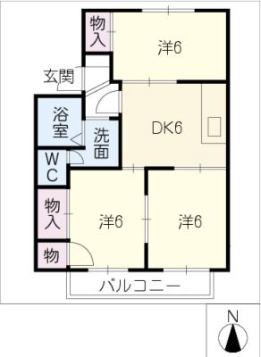 サンモール喜惣治の間取り