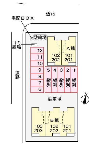 【Ｖｉｔａ　ｓｅｒｅｎａＢの駐車場】