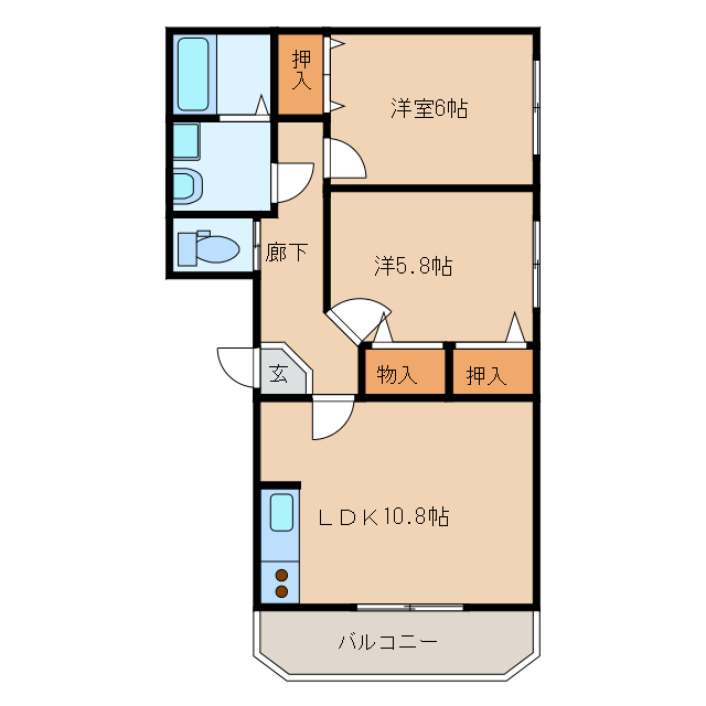 ブレインマンションあすかの間取り