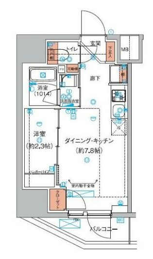 豊島区巣鴨のマンションの間取り