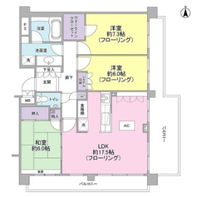 サンウッド市川真間グリーンヒルズF棟の間取り