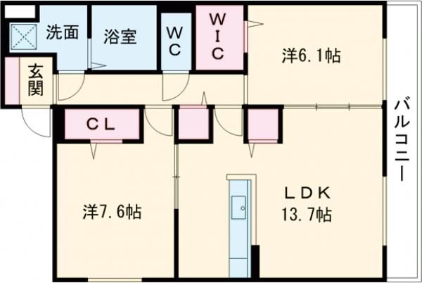 フラット太秦の間取り