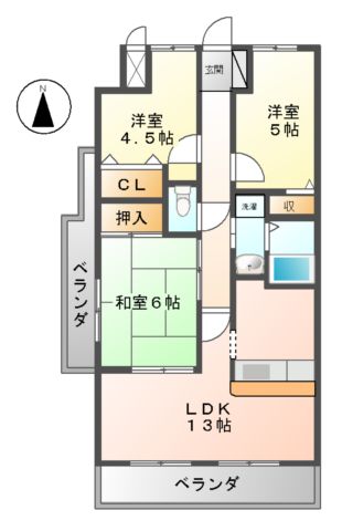 ｃｈａｎｇｕIII泉（チャング　スリーイズミ）の間取り