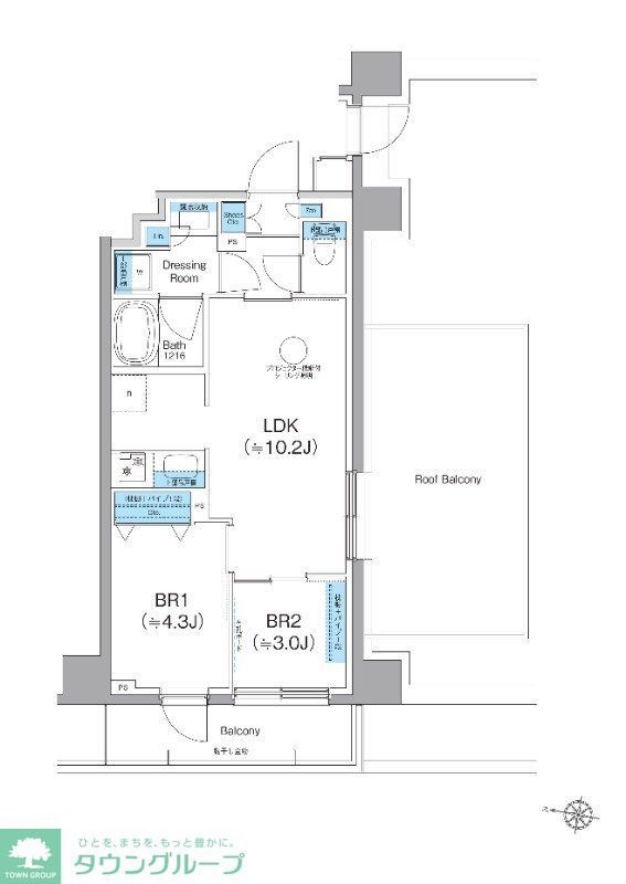 大田区仲池上のマンションの間取り