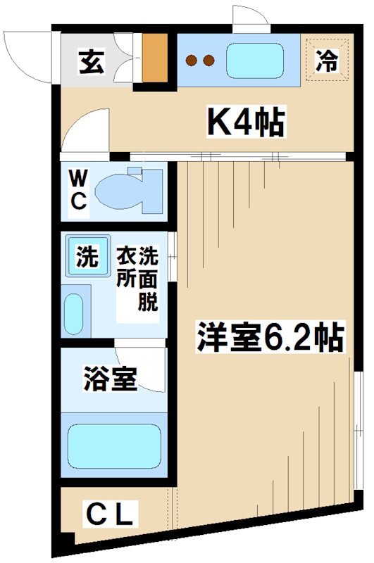 世田谷区代沢のアパートの間取り