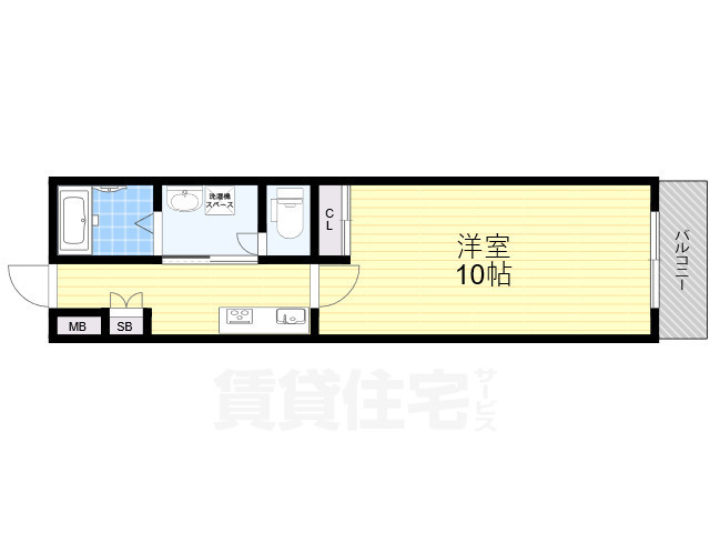 大阪市住吉区我孫子のマンションの間取り