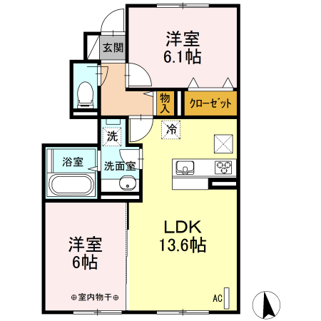 シャトンHAMADAの間取り