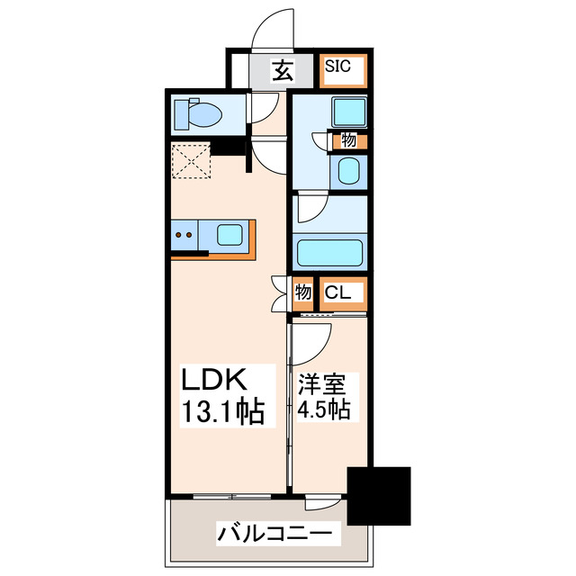 熊本市西区春日のマンションの間取り