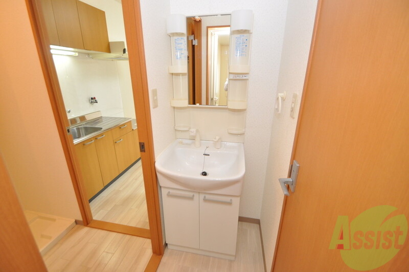 洗面設備　豪華な洗面台はもちろんシャンプードレッサー完備です。