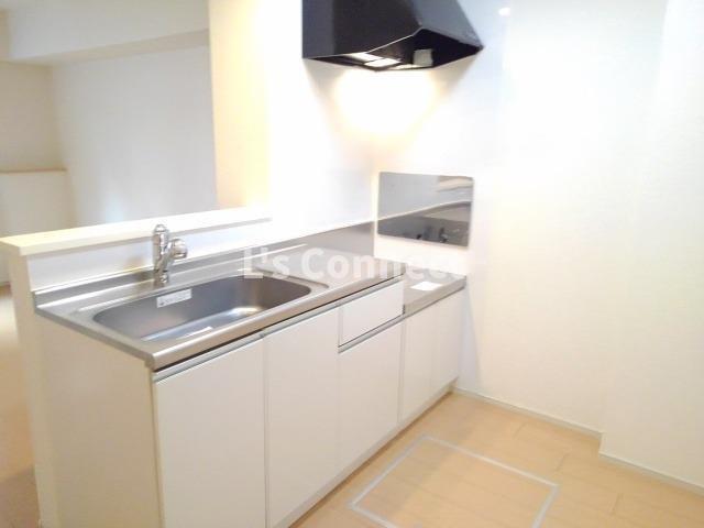 キッチン　２口ガスコンロ設置可能な対面キッチンです。